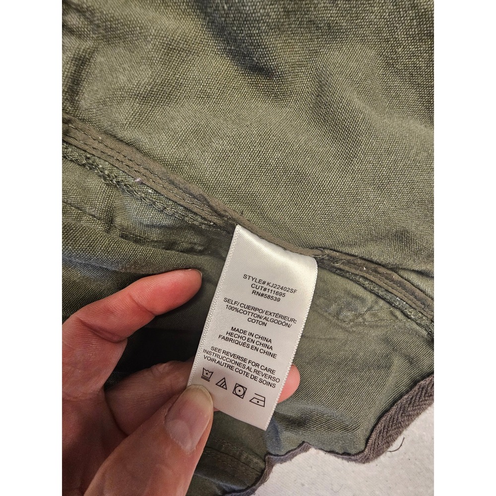 KUT from the Kloth Olive Green Cotton Utility Field Jacket KJ22402SF Large - Picture 5 of 7